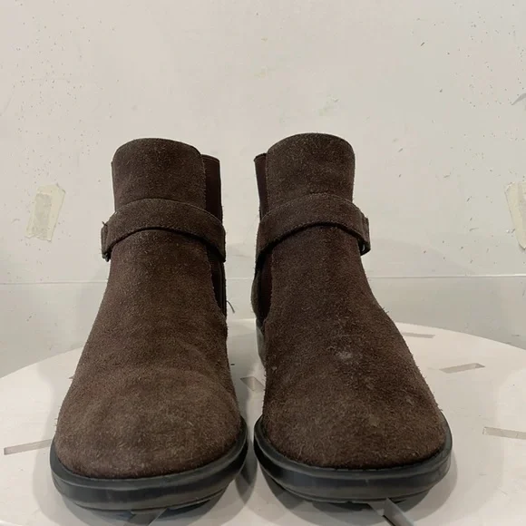 KEDS Womens Genuine Suede Ankle Boot Brown Sz 8.5 Buckle Pull On - Picture 4 of 9